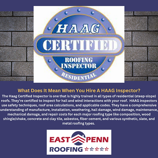 Storm Restoration Services East Penn Roofing HAAG Certified